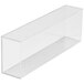A clear rectangular accessory bowl with a white background.
