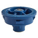 A blue plastic T&S spray valve with a metal cap.