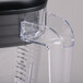The Waring Raptor clear plastic blender jar on a counter.