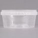 A clear plastic 12 oz. deli container with a lid.