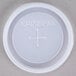 A white plastic Cambro lid with text that reads "Cambro CLLT8"