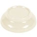 An ivory melamine GET Salsa Dish with a round base.