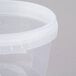 A 16 oz. clear plastic deli container with a tamper evident lid.