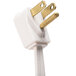 A white Curtron Pest-Pro plug with gold prongs.
