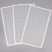 A group of Curtron insect trap glue boards with grid lines on white paper.