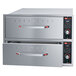 A Hatco stainless steel built-in two drawer warmer.