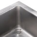 A stainless steel APW Wyott drop-in food warmer with a drain.