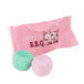 A pink packet of customizable assorted pastel buttermints with a pig on it.