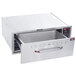 A stainless steel Hatco drawer warmer with an open lid.