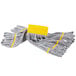 A yellow and grey Unger SmartColor microfiber tube mop head.