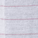 A close up of a red and white pinstripe fabric.