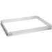 A white rectangular Baker's Mark Full-Size Sheet Pan Extender with a clear plastic lid.