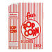 A Great Western popcorn box with red text.