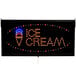 An Aarco LED ice cream sign with a white background.