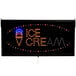 An Aarco LED sign with "Ice Cream" in neon lights.