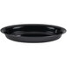 A black plastic oval bowl.