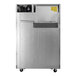 A stainless steel Turbo Air combination refrigerator/freezer with open doors.