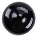 A black ball on a white background.
