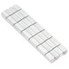 A group of silver rectangular spacers with Nemco logo on white background.