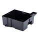 A black plastic container with a handle.