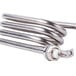 A stainless steel Avantco heating element with two coils.