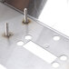 A metal plate with screws and bolts, the Nemco Dome Assembly for Waffle Bakers.