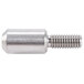 A stainless steel threaded screw with a metal cylinder.