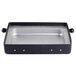 A black and silver rectangular lid assembly with handles for a Nemco countertop rethermalizer.