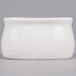 An American Metalcraft white porcelain rectangular bowl with a handle.