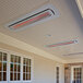 A Bromic Heating Tungsten Smart-Heat outdoor patio heater installed on a ceiling.