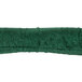 A green fabric rope with chrome ends on a white background.