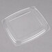 A Dart ClearPac rectangular clear plastic container with a snap-on flat lid.