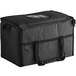A black large insulated Choice cooler bag with a handle and zipper.