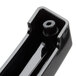 A black plastic Waring Sound Enclosure handle with a small hole.