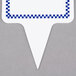 A Ketchum Manufacturing square deli sign spear with a blue checkered border.
