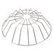 A Bunn metal wire funnel basket rack with a circular design.