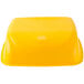 A yellow plastic Koala Kare booster seat with a logo on it.
