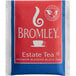 A red and blue box of Bromley Estate Regular Hot Tea Bags with white text.