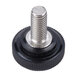A black and silver Waring container support screw with a black plastic cap on a metal rod.