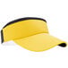 A yellow Headsweats visor with black trim.