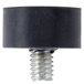 A black and silver screw with a black rubber ring and white stripe on the screw.