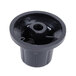 A black plastic speed knob with a nut on the end.