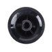 A black plastic Waring speed knob with a screw head and a hole.