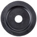 A black circular rubber disc with a hole in the center.