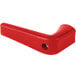 A red Bunn funnel handle with mounting screw.