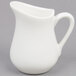An American Metalcraft porcelain bell creamer with a white handle.