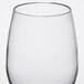 A clear plastic wine glass by Thunder Group on a white background.