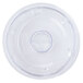 A clear plastic lid with a circular opening.