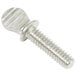 The silver metal head of a Vollrath Redco InstaCut 6 Section Wedge T-Pack screw.