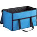 A blue and black Choice insulated food delivery bag with a handle.
